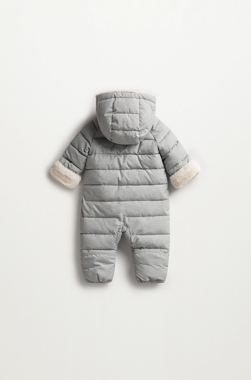Mango Kids Combinezon Bebe Teddyl1 Culoare Gri Answear Ro