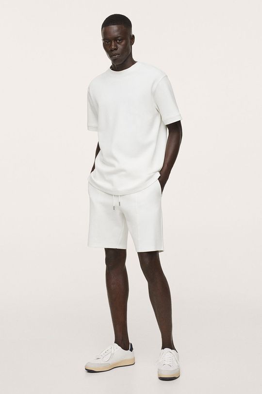 Mango Man T-shirt bawełniany Litoral biały