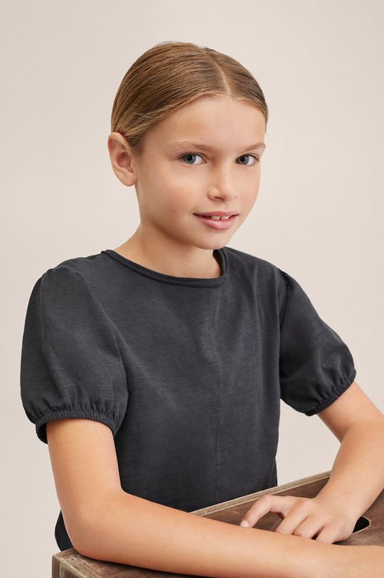 Mango Kids t-shirt bawełniany dziecięcy Slubby 100 % Bawełna