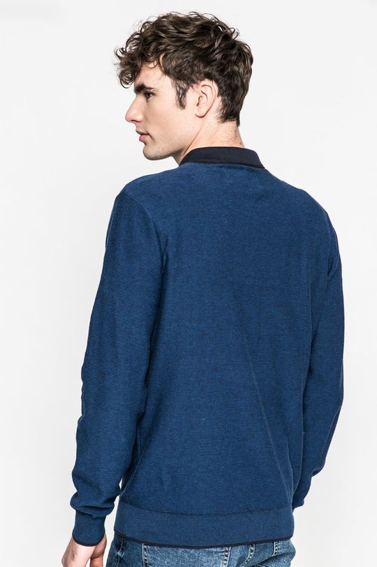 Sweter męski Slow Future niebieski 100 % Bawełna