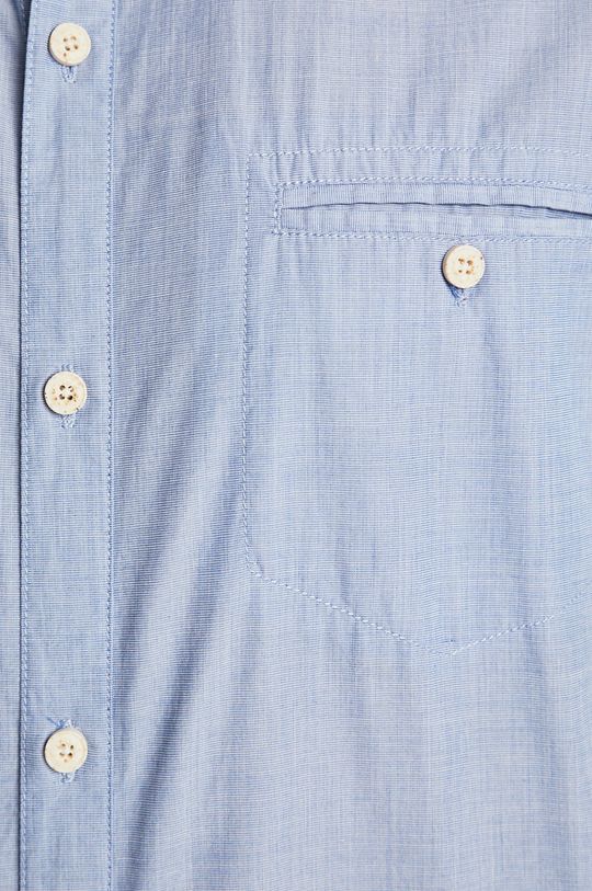 Koszula męska z gładkiej tkaniny niebieska jasny niebieski