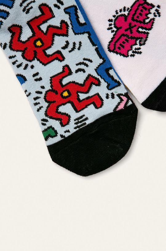 multicolor Skarpetki damskie by Keith Haring (2 pack)