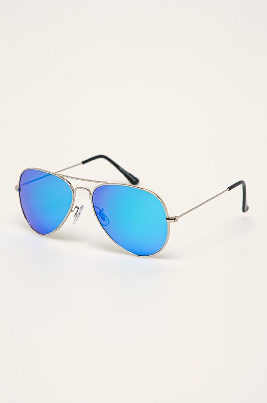 jasny niebieski Okulary przeciwsłoneczne męskie aviator niebieskie Męski