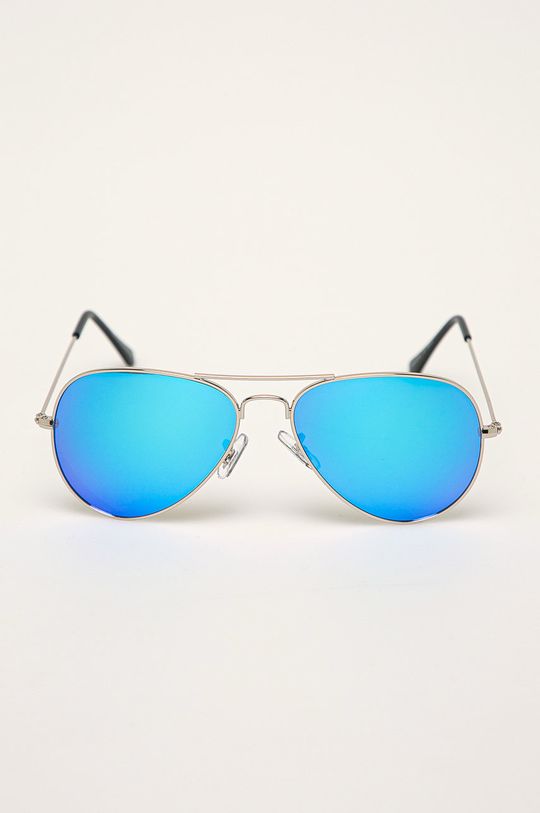Okulary przeciwsłoneczne męskie aviator niebieskie jasny niebieski