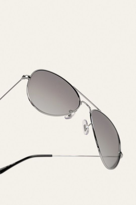 Okulary przeciwsłoneczne męskie aviator srebrne Materiał zasadniczy: 90 % Metal, 10 % Polikarbon