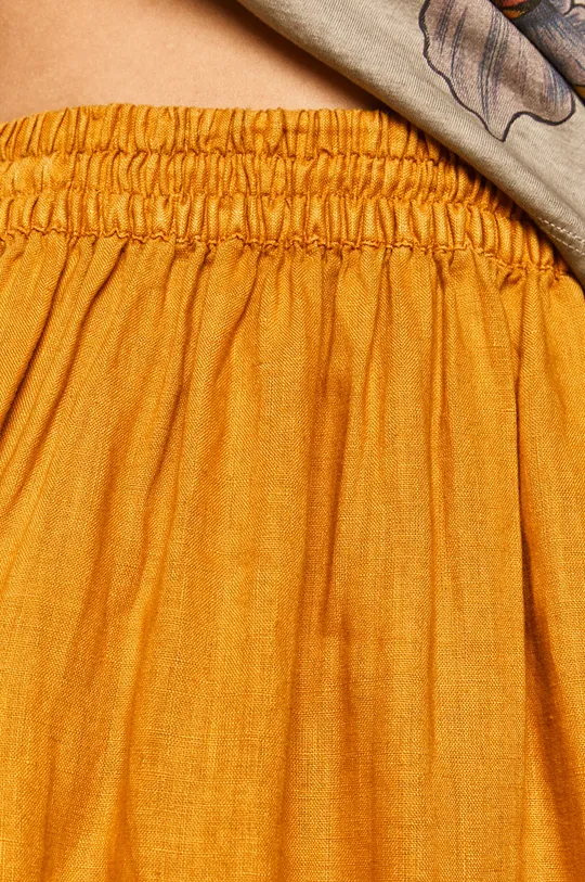 Spódnica damska lniana żółta Damski