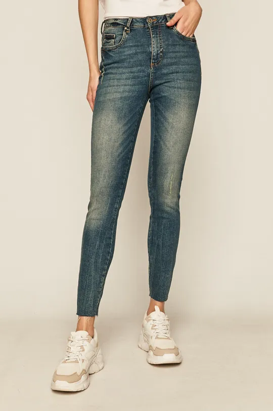 Jeansy damskie skinny granatowe 98 % Bawełna, 2 % Elastan