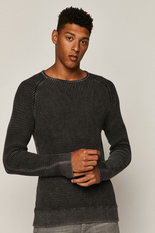 Sweter męski szary 100 % Bawełna