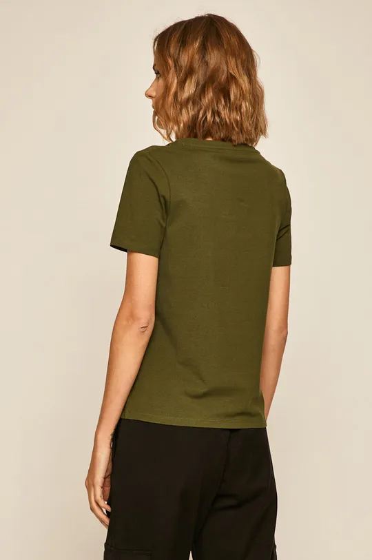 T-shirt damski zielony  95 % Bawełna, 5 % Elastan