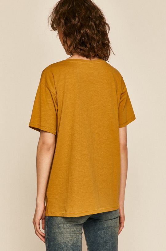 T-shirt damski bawełniany żółty 100 % Bawełna