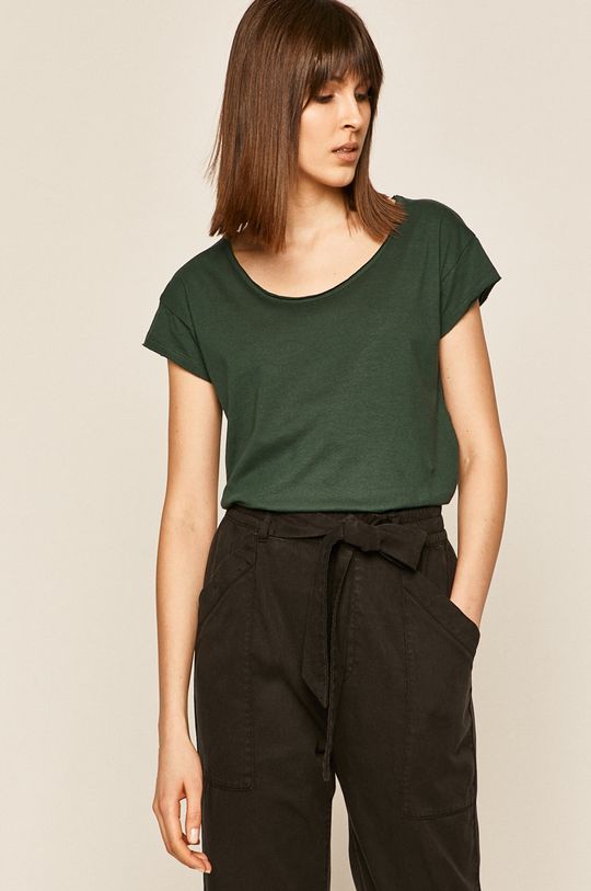 T-shirt damski gładki zielony cyraneczka