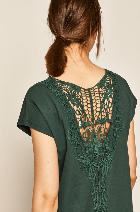 cyraneczka T-shirt damski z bawełny organicznej zielony Damski