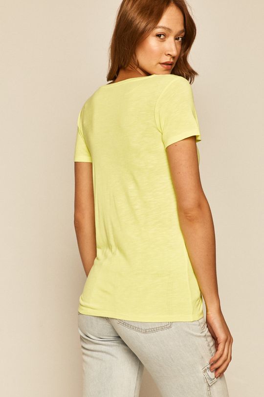 T-shirt damski żółty 100 % Wiskoza