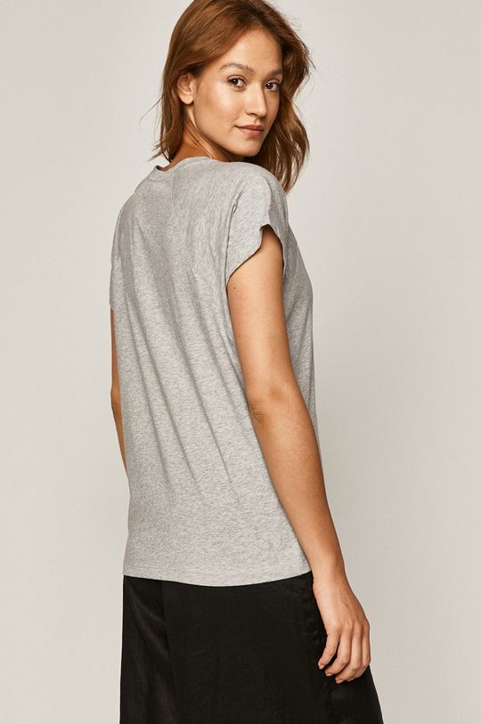 T-shirt damski z bawełny organicznej szary 100 % Bawełna organiczna