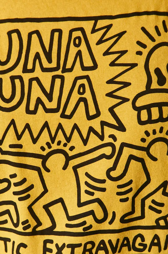 T-shirt damski by Keith Haring żółty