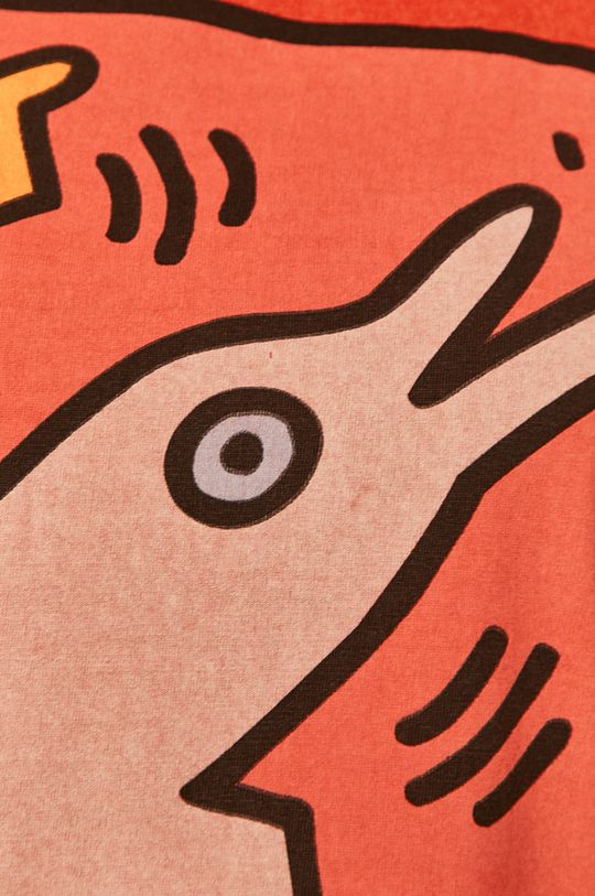 T-shirt damski by Keith Haring czerwony Damski
