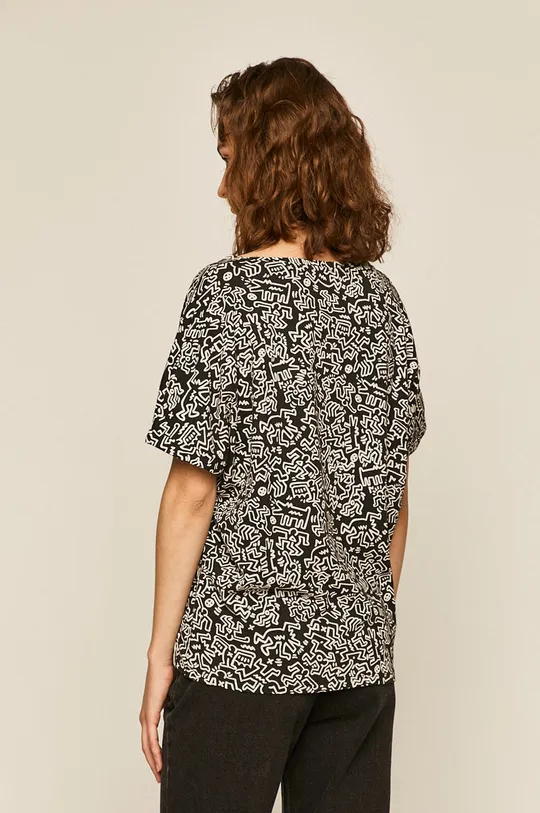 T-shirt damski by Keith Haring czarny 100 % Bawełna