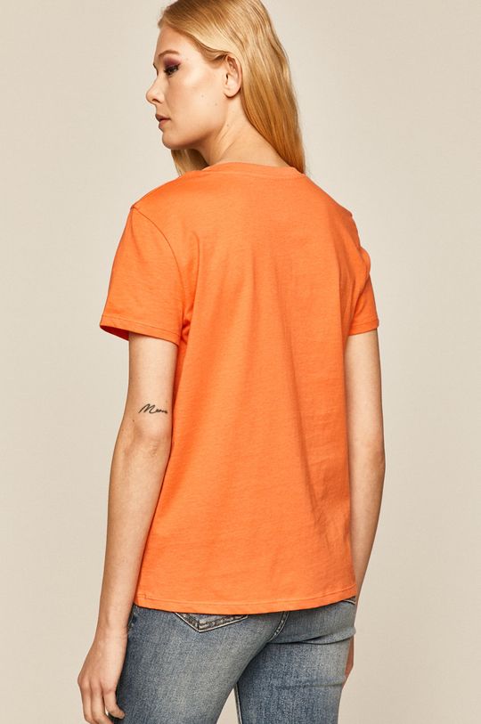T-shirt damski z nadrukiem pomarańczowy 100 % Bawełna