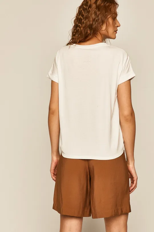 T-shirt damski z bawełny organicznej biały 100 % Bawełna organiczna