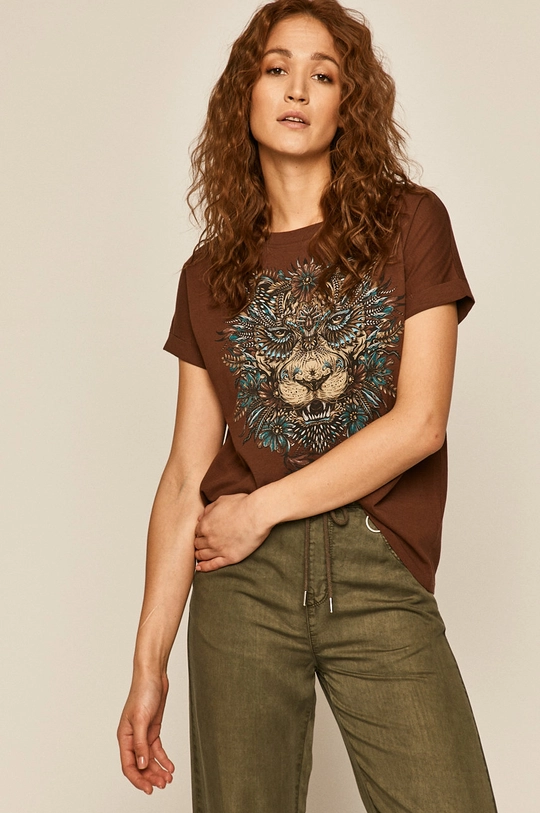 Medicine - Tricou Nature Neutral print maro RS20.TSD705