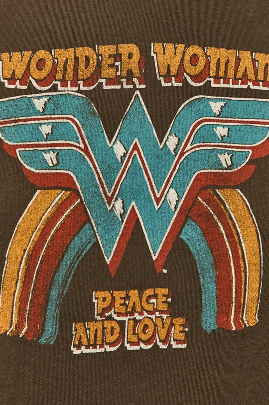 T-shirt damski Wonder Woman z nadrukiem szary Damski