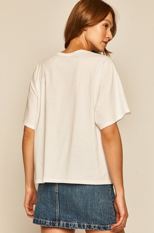 T-shirt damski z nadrukiem biały 100 % Bawełna