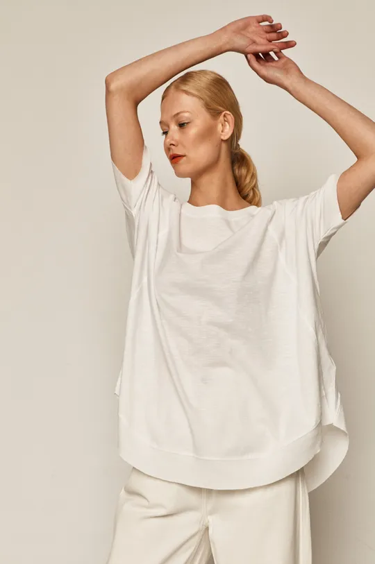 T-shirt damski biały biały