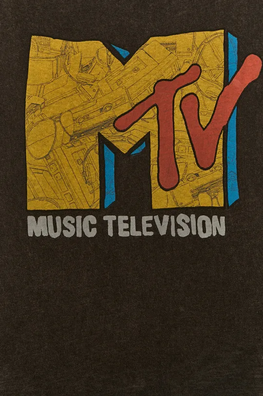 T-shirt damski z nadrukiem MTV szary Damski