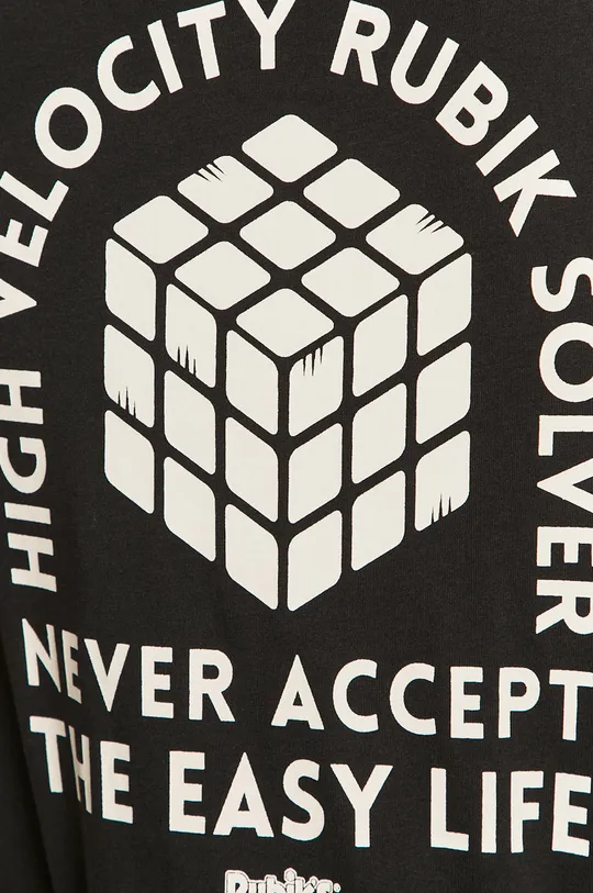 T-shirt damski z nadrukiem Kostka Rubika szary Damski
