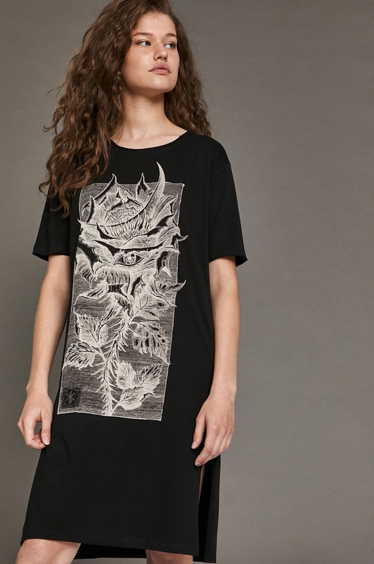 czarny Medicine - T-shirt by Fabian Staniec,Tattoo Konwent Damski