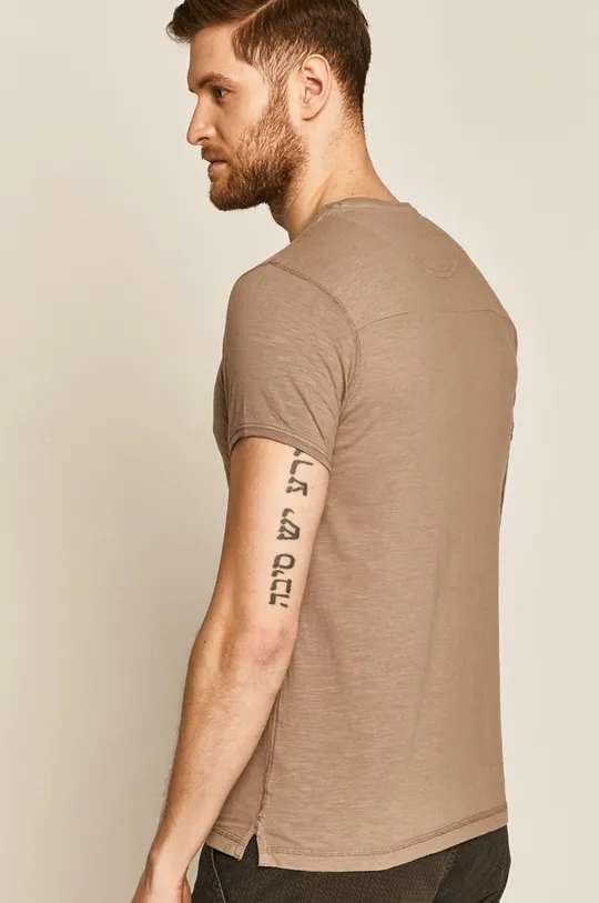 T-shirt męski szary 100 % Bawełna