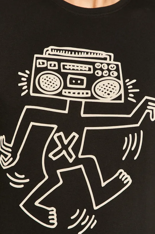 T-shirt męski by Keith Haring czarny