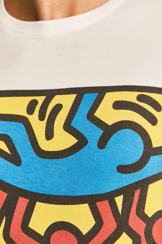 T-shirt męski by Keith Haring biały Męski