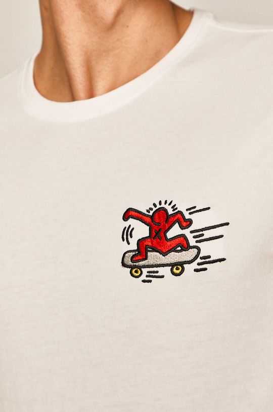 T-shirt męski by Keith Haring biały Męski