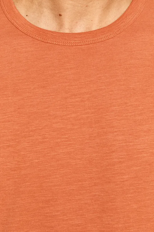 T-shirt męski gładki pomarańczowy