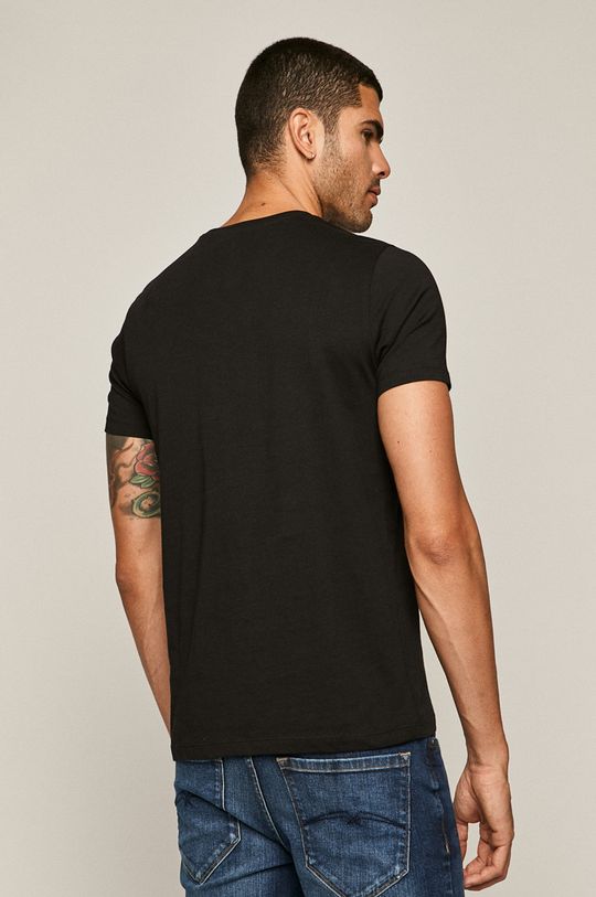T-shirt męski z nadrukiem czarny 100 % Bawełna