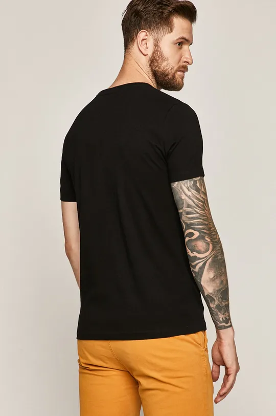 T-shirt męski Retro Holidays czarny 100 % Bawełna