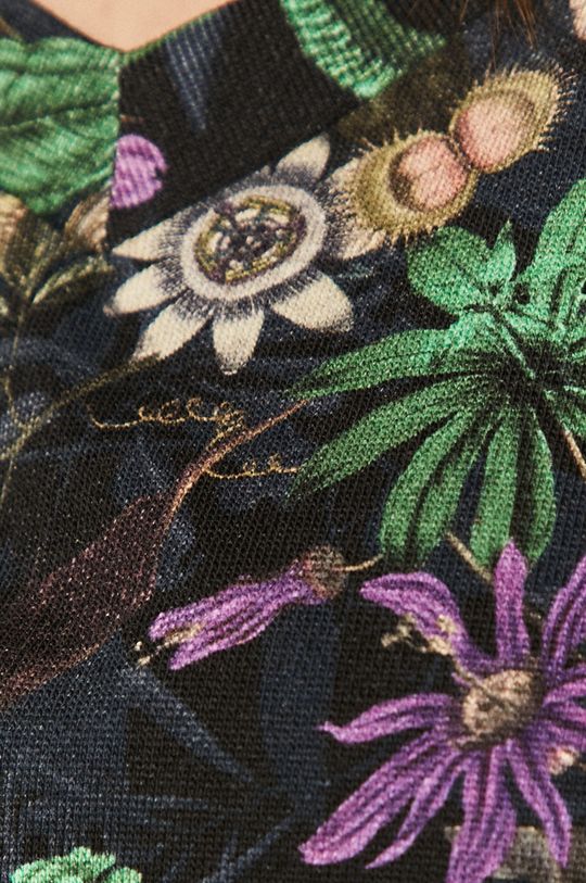 Bluza bawełniana damska w roślinny wzór