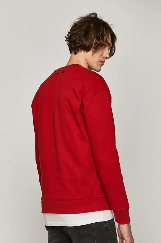 Bluza męska z nadrukiem czerwona 84 % Bawełna, 16 % Poliester