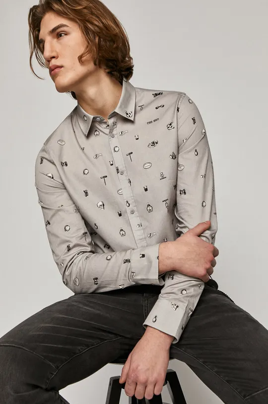 sivá Medicine - Bavlnená košeľa Basic Pánsky