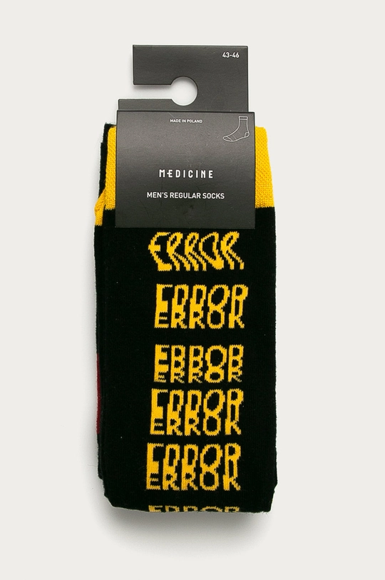 Skarpetki męskie z napisem ERROR (2-PACK) 75 % Bawełna, 2 % Elastan, 23 % Poliamid