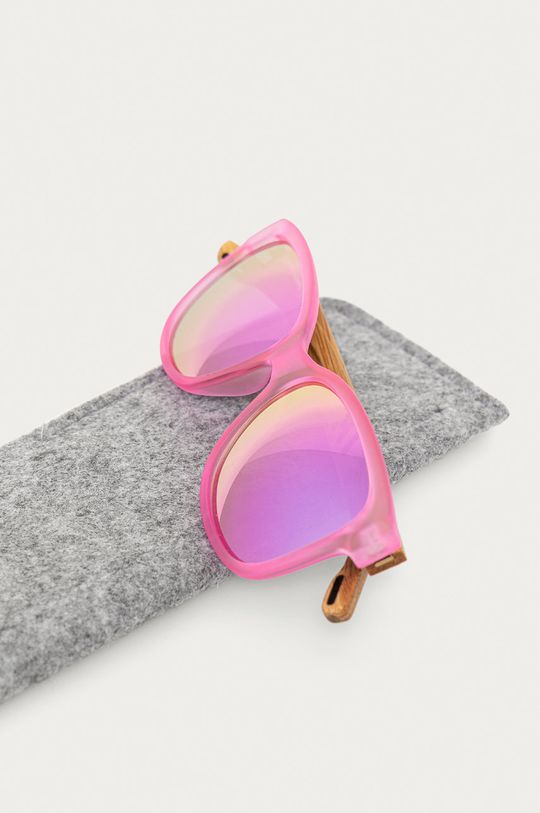 Okulary przeciwsłoneczne damskie z drewnianymi zausznikami z funkcją flexible Damski