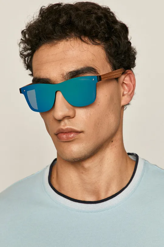 multicolor Okulary przeciwsłoneczne męskie z zausznikami z funkcją flexible Męski