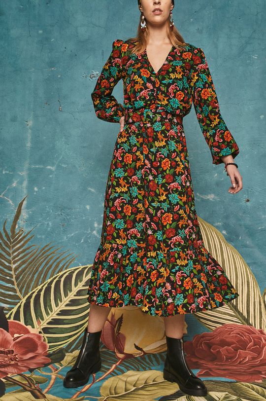 multicolor Spódnica damska Frida Kahlo Damski