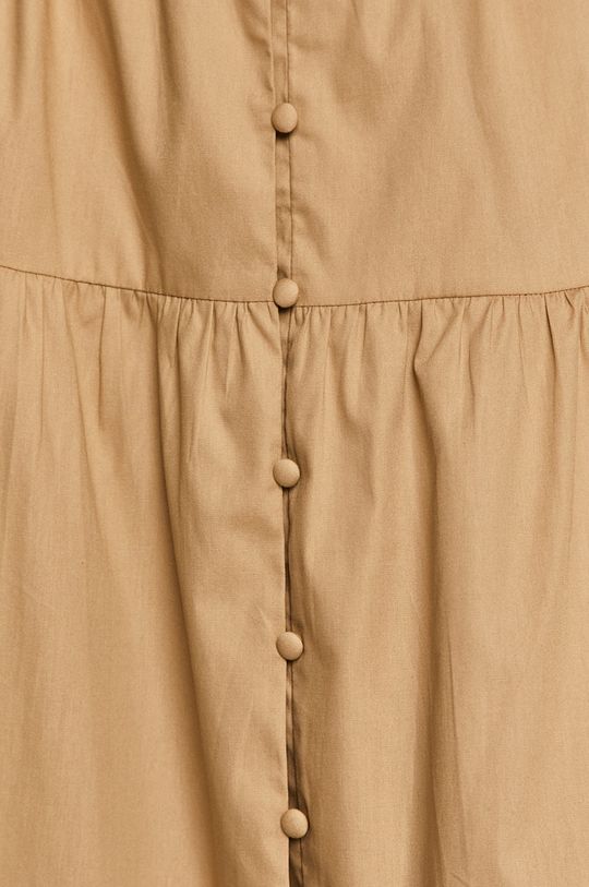 piaskowy Bawełniana spódnica damska z guzikami beżowa