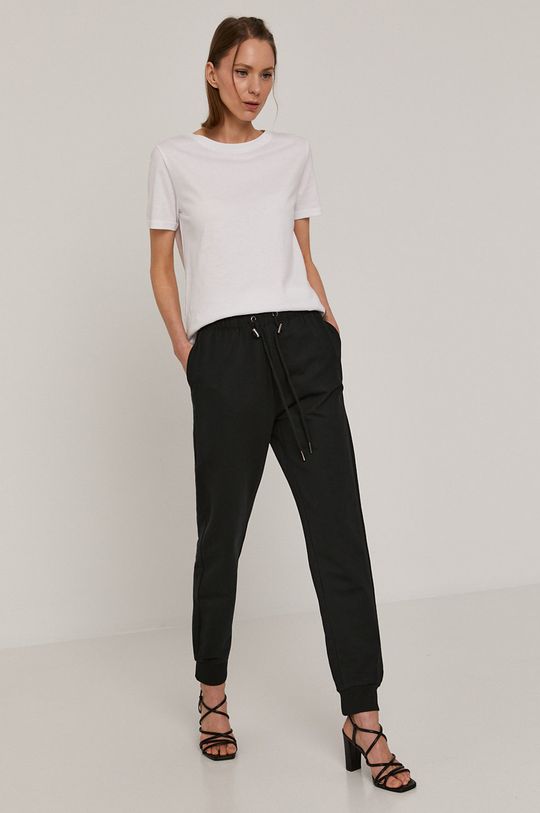 Spodnie damskie dresowe z bawełny organicznej czarne czarny