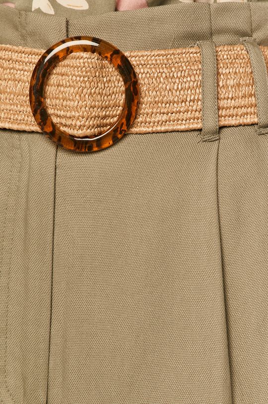 jasny oliwkowy Spodnie damskie culotte z lyocellu zielone