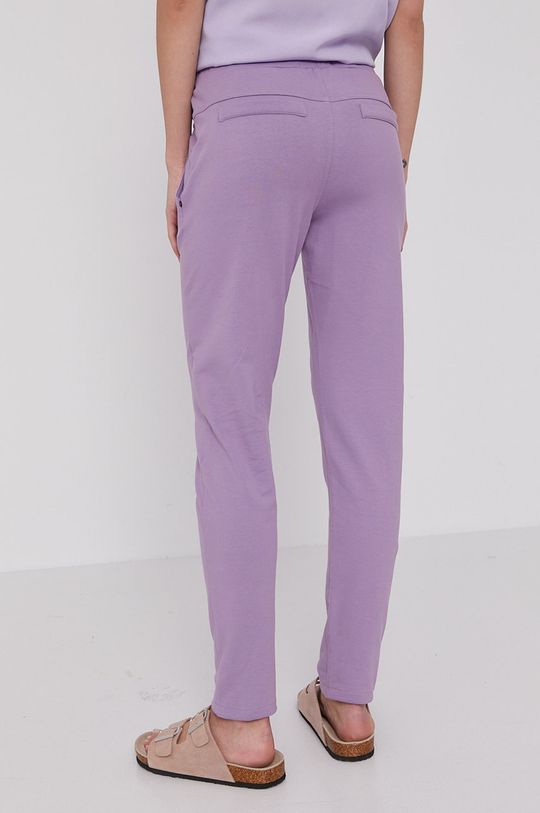 Spodnie damskie dresowe z bawełny organicznej różowe <p>95 % Bawełna organiczna, 5 % Elastan</p>