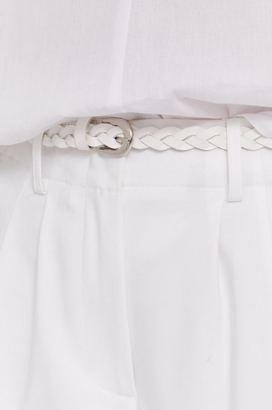 Spodnie damskie z podwyższonym stanem białe Damski