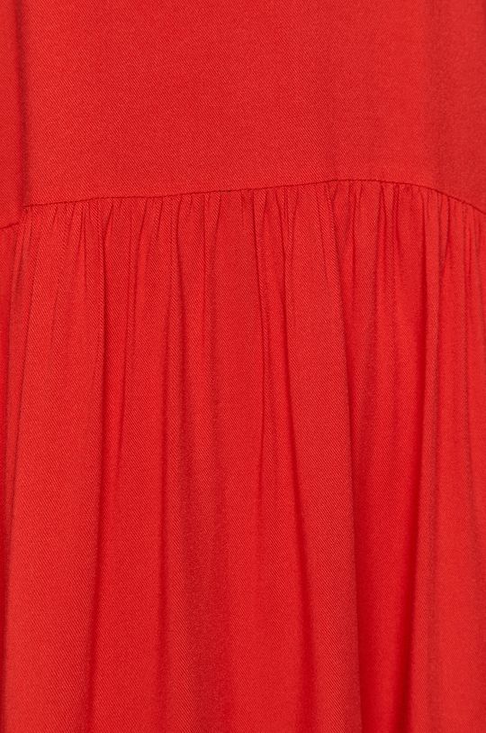 Sukienka damska z falbanką czerwona Damski